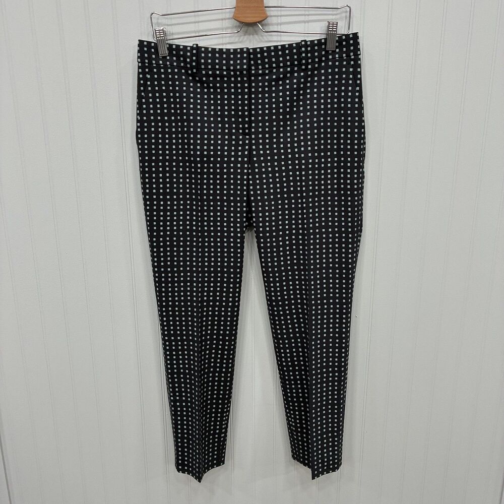 Theory Women's Size 6 Black Treeca 2 Square Wool Cropped Pants Classic Preppy